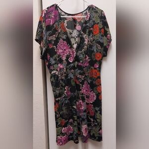 Pure Energy Floral Empire Waist Dress Size 3X